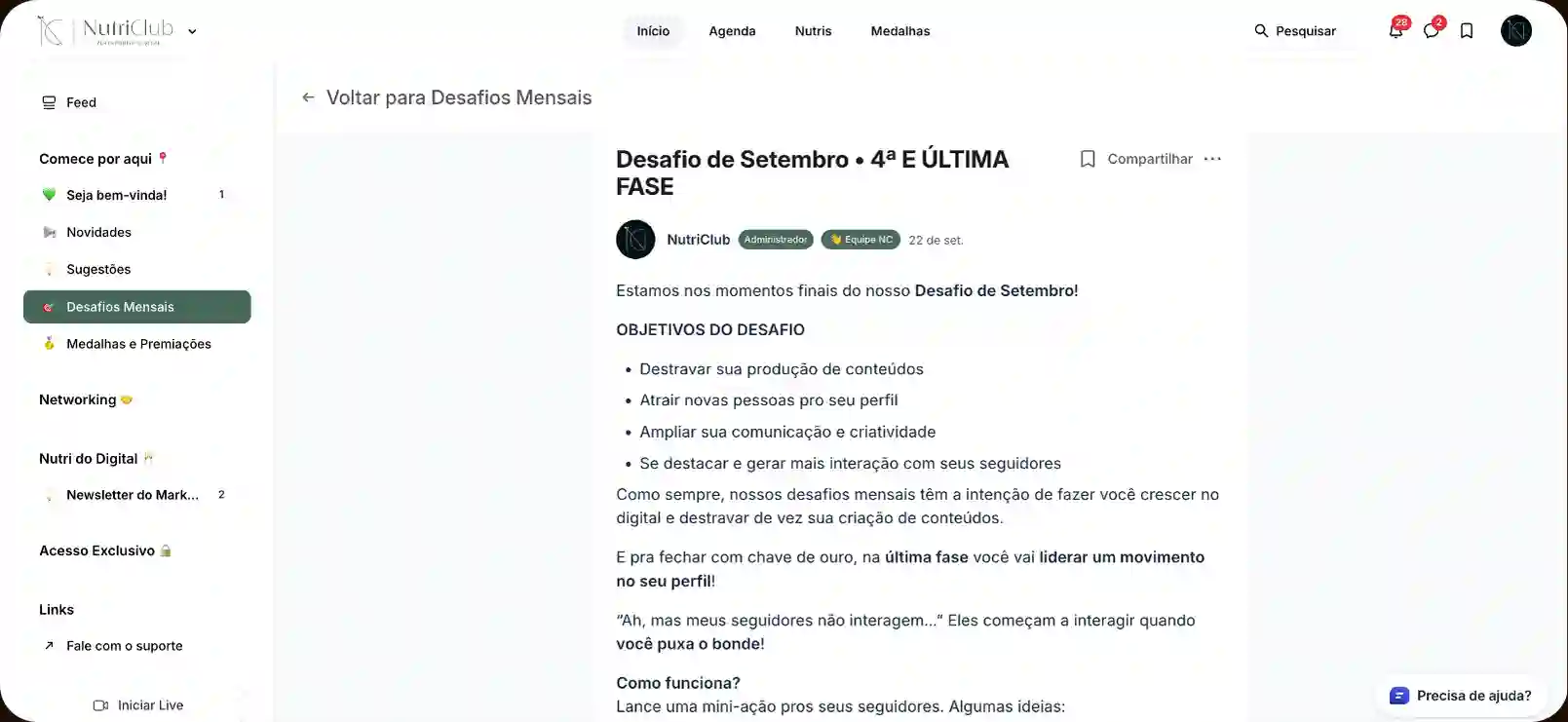 Plataforma NutriClub 42 4 4